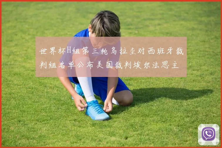 世界杯H组第三轮乌拉圭对西班牙裁判组名单公布美国裁判埃尔法思主裁判